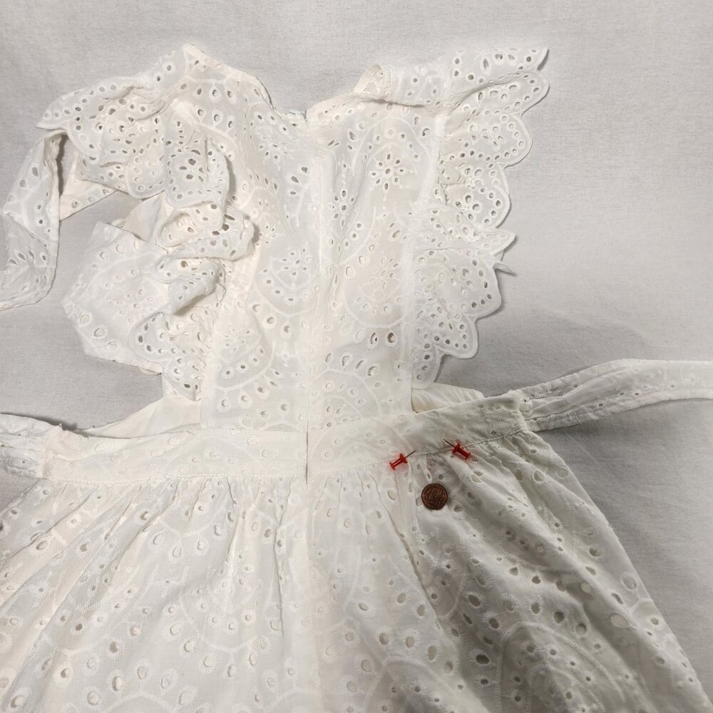THE IMPECCABLE PIG Cut it Out Romantic White Eyelet Mini Dress Size L LIKE NEW! - Picture 16 of 16